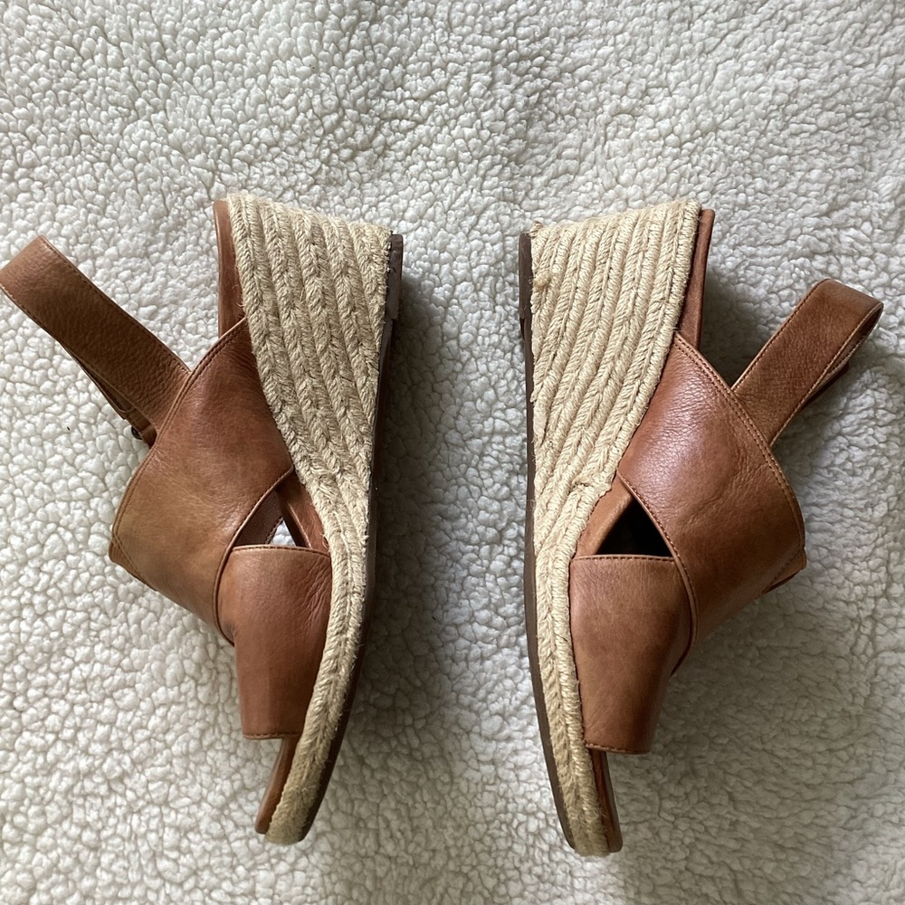 Vionic Zamar Leather Slingback Women's Wedge Sandals